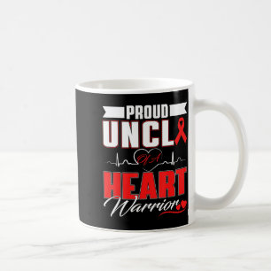 Proud Uncle Of A Heart Warrior Heart Disease Aware Coffee Mug