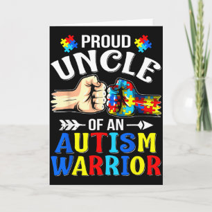 Proud Uncle Of An Autism Warrior Autistic Awarenes Card