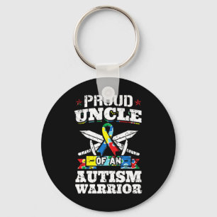 Proud Uncle Of An Autism Warrior Autistic Awarenes Key Ring