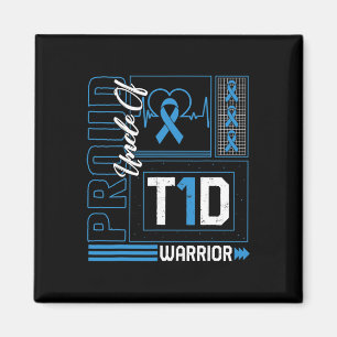 Proud Uncle Of T1d Warrior Ribbon Diabetes Awarene Magnet