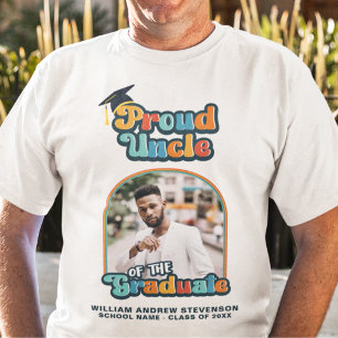 Proud Uncle of the graduate photo groovy retro T-Shirt