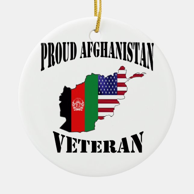 Proud US Afghanistan Veteran Ceramic Ornament (Front)