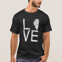 Proud Usa Fan State Illinois Love Map Illinois 1