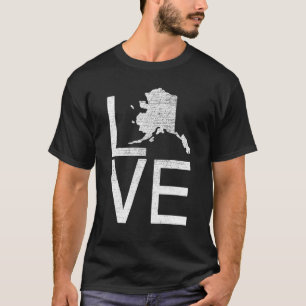 Proud Usa Fan State Love Map Alaska T-Shirt