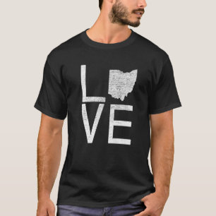 Proud Usa Fan State Ohio Love Map Ohio T-Shirt