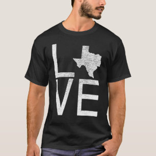Proud Usa Fan State Texas Love Map Texas T-Shirt