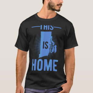 Proud Usa Fan State  This Is Home Map Rhode Island T-Shirt