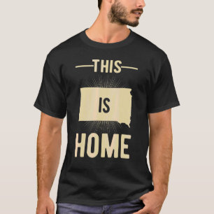 Proud Usa Fan State This Is Home Map South Dakota T-Shirt