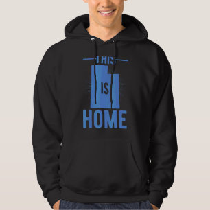 Proud Usa Fan State This Is Home Map Utah Hoodie