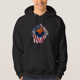 Proud USA Home Country Patriotic Home State Flag A Hoodie