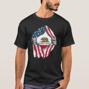 Proud Usa Home Country Patriotic Home State Flag C T-Shirt