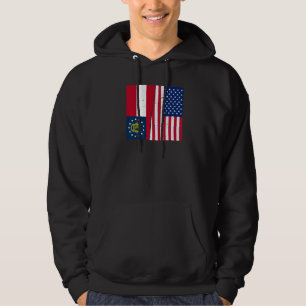 Proud Usa Home Country Patriotic Home State Flag G Hoodie