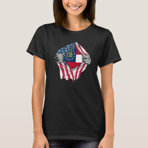 Proud Usa Home Country Patriotic Home State Flag G T-Shirt