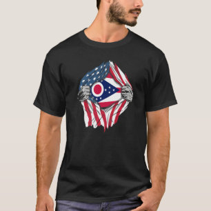 Proud Usa Home Country Patriotic Home State Flag O T-Shirt
