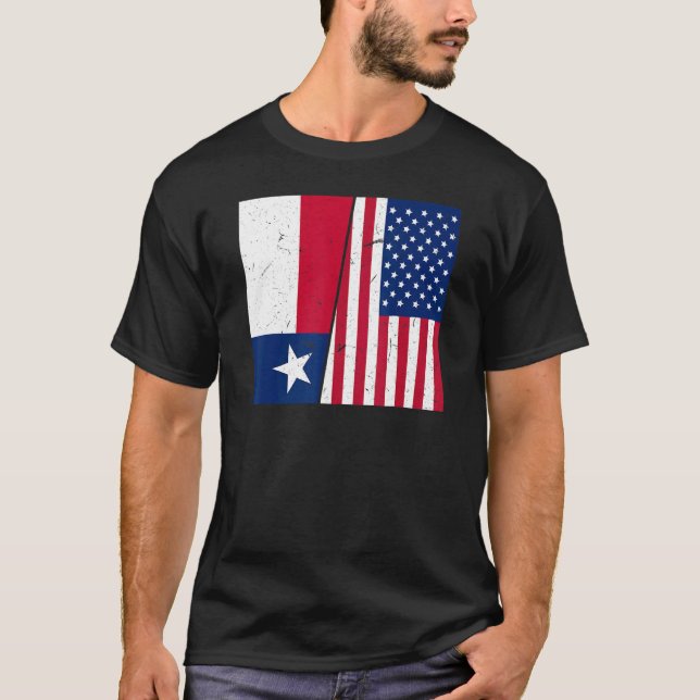 Proud Usa Home Country Patriotic Home State Flag T T-Shirt (Front)