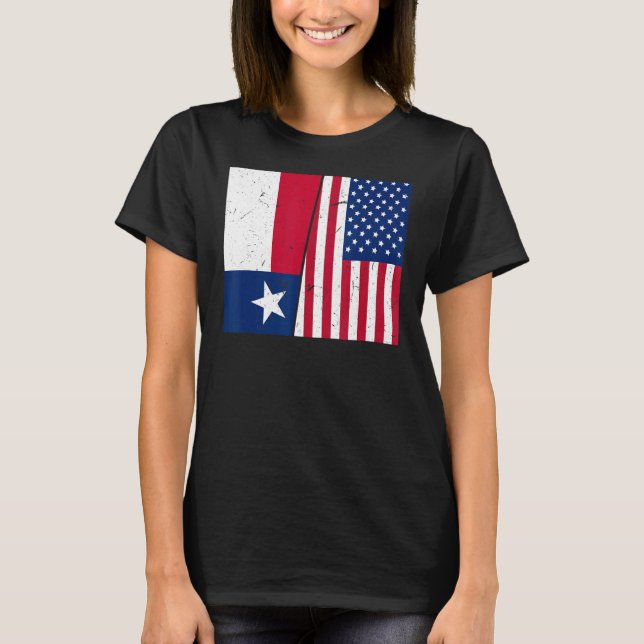 Proud Usa Home Country Patriotic Home State Flag T T-Shirt (Front)