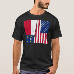 Proud Usa Home Country State Flag North Carolina T-Shirt