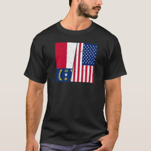 Proud Usa Home Country State Flag North Carolina   T-Shirt
