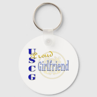 Proud USCG Girlfriend Key Ring