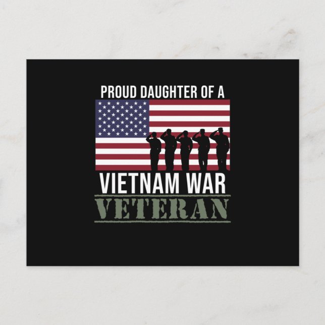 Proud Veteran Daughter Happy Veterans Day Veteran Postcard (Front)