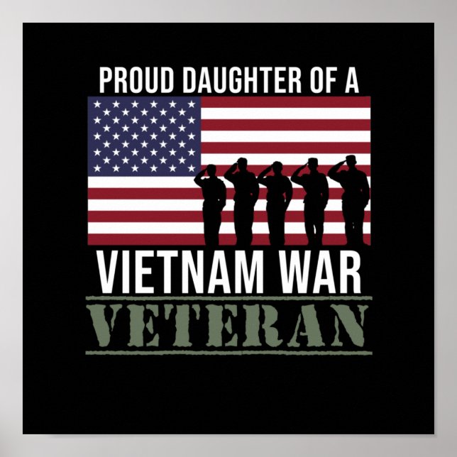 Proud Veteran Daughter Happy Veterans Day Veteran Poster (Front)