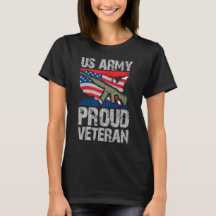 Proud Veteran Retired Soldier U S Flag T-Shirt