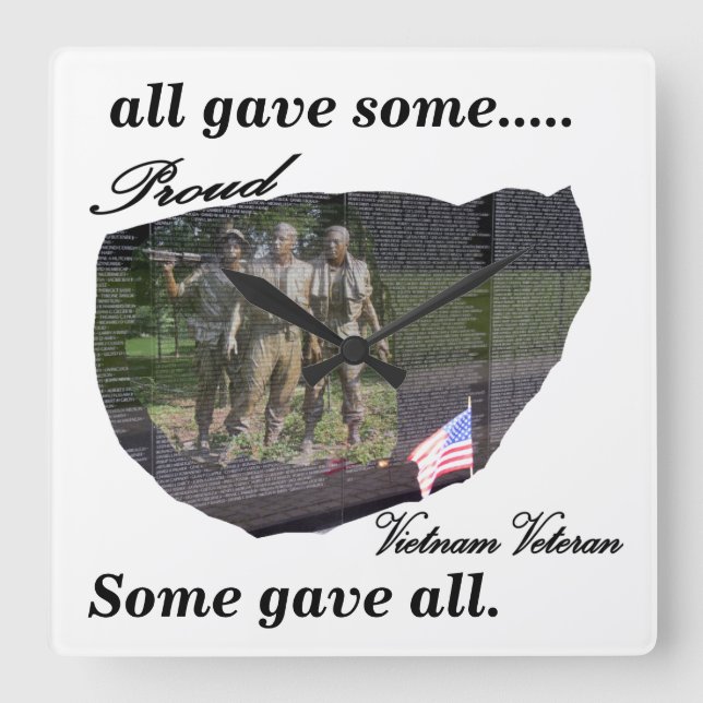 Proud Vietnam Veteran Clock (Front)