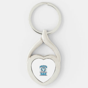 Proud Volleyball Dad Vintage Sports Shirt Design_1 Key Ring