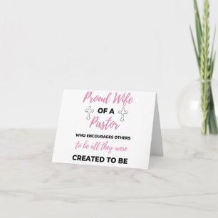 Proud Wife Of A Pastor Who Encourages bl Card