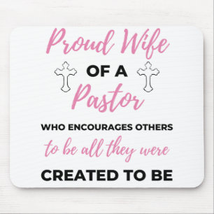 Proud Wife Of A Pastor Who Encourages bl Mouse Pad