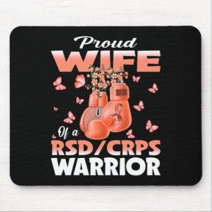 Proud Wife Of A Rsd Crps Warrior Awareness Boxing Mouse Pad