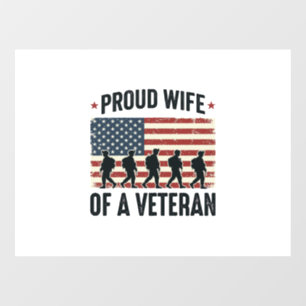 Proud Wife of a Veteran Patriotic Shirt Design (2)