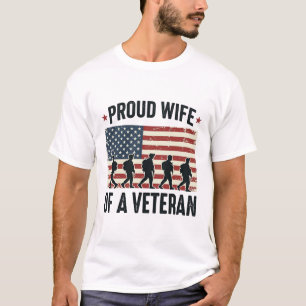 Proud Wife of a Veteran Patriotic Shirt Design (2)