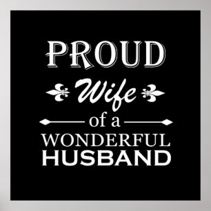 proud wife of a wonderful husband poster