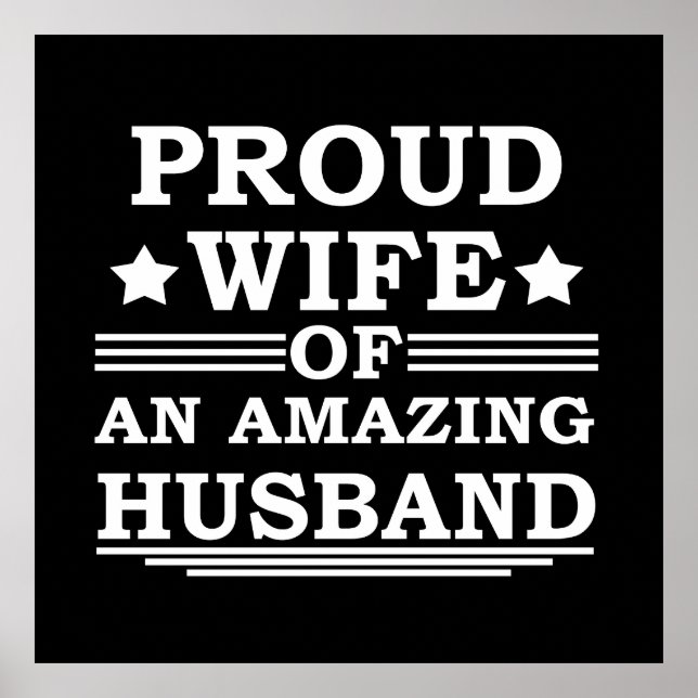 proud wife of an amazing husband poster (Front)