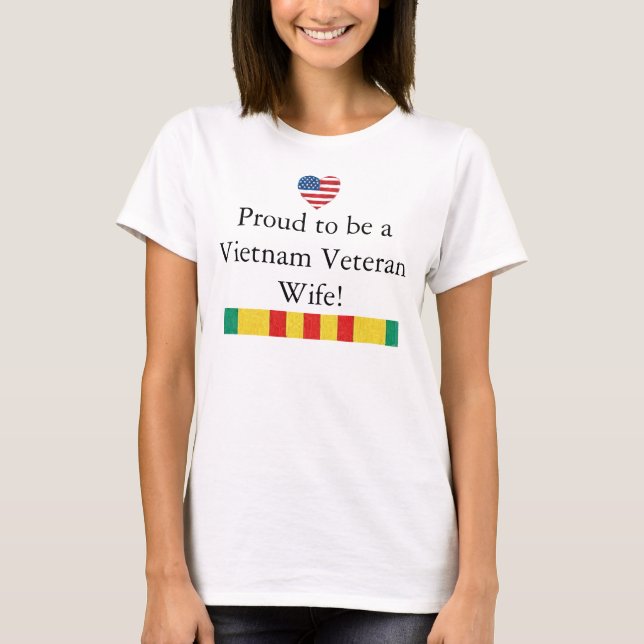 Proud Wife of Vietnam Veteran T-shirt (Front)
