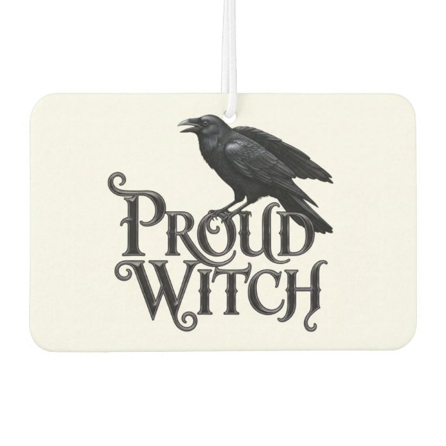 Proud Witch Car Air Freshener (Front)