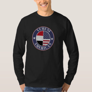 Proud Yemeni-American Badge - Yemen Flag T-Shirt