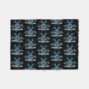 Proudest Lacrosse Mum In the Stands Lacrosse Mum  Fleece Blanket