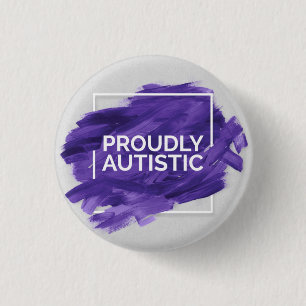 Proudly Autistic (Purple) 3 Cm Round Badge