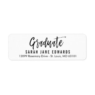 Proudly Brushed EDITABLE COLOR Graduation Labels