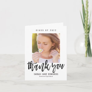 Proudly Brushed Graduation Thank You Card