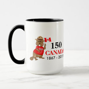 Proudly Canadian Beaver 150 Anniversary Mug