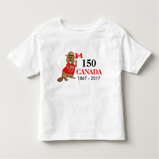 Proudly Canadian Beaver 150 Anniversary Toddler T-Shirt