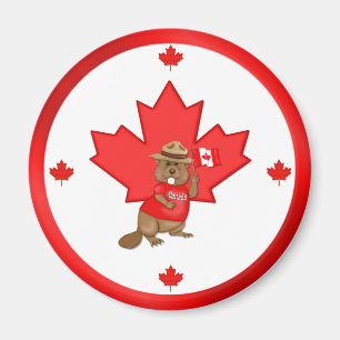 Proudly Canadian Beaver Magnet