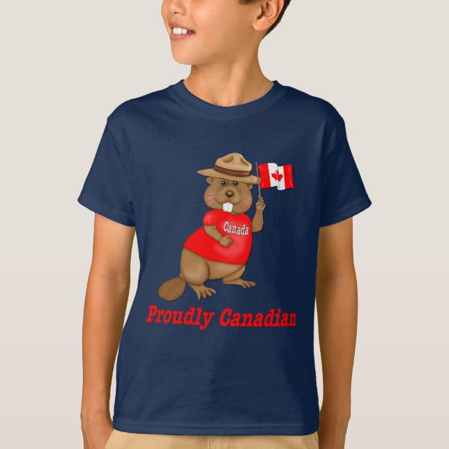 Proudly Canadian Beaver T-Shirt (Front)