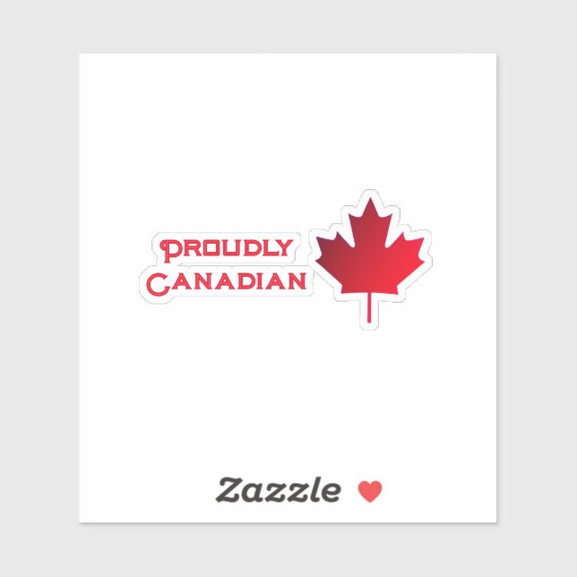 Proudly Canadian Contour Kiss-cut vinyl (Sheet)