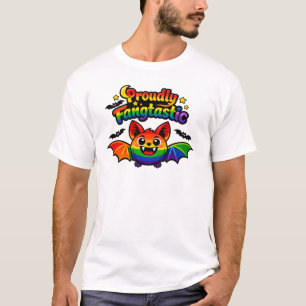 🦇🌈 Proudly Fangtastic Bat T-Shirt