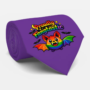 🦇🌈 Proudly Fangtastic Bat Tie