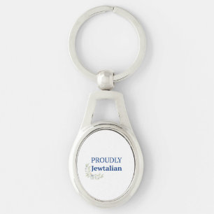 Proudly Jewtalian Keychain